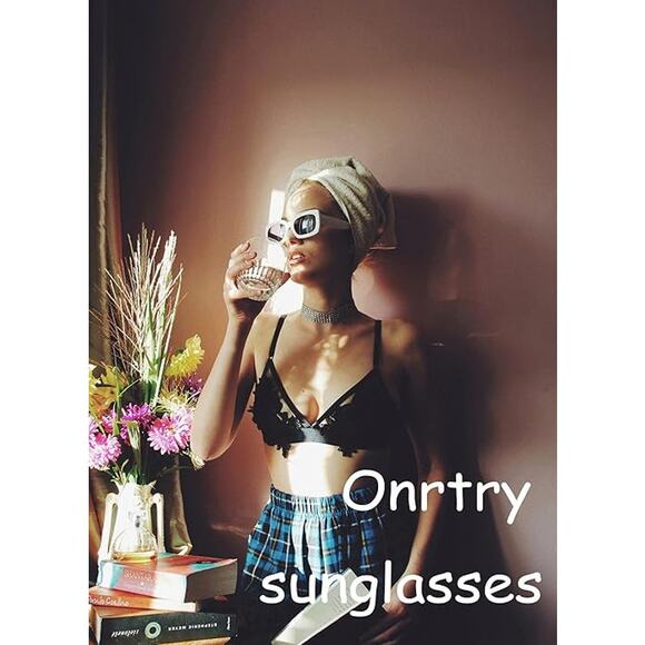 Vintage Rectangle Sunglasses Women Men Fashion UV Protection Retro Shades - Picture 2 of 6